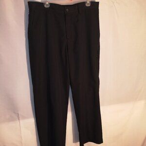 Izod XEG Men's Size 36/30 Straight Wide Leg Black Golf / Dress Pants